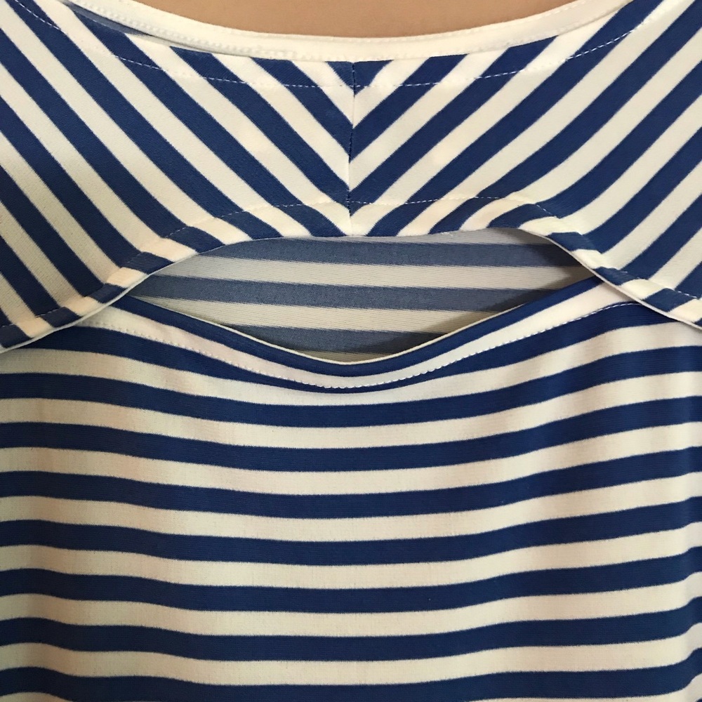 Chico’s striped top/blue_white - Picture 3 of 4